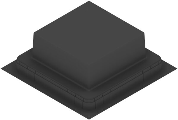 Produktbild UBD 260 283  -  Kunststoff-Einbaubox, schwarz, inkl. Styroporklotz im Inneren, oben: 270x270mm, unten: 420x420mm, H: 150mm